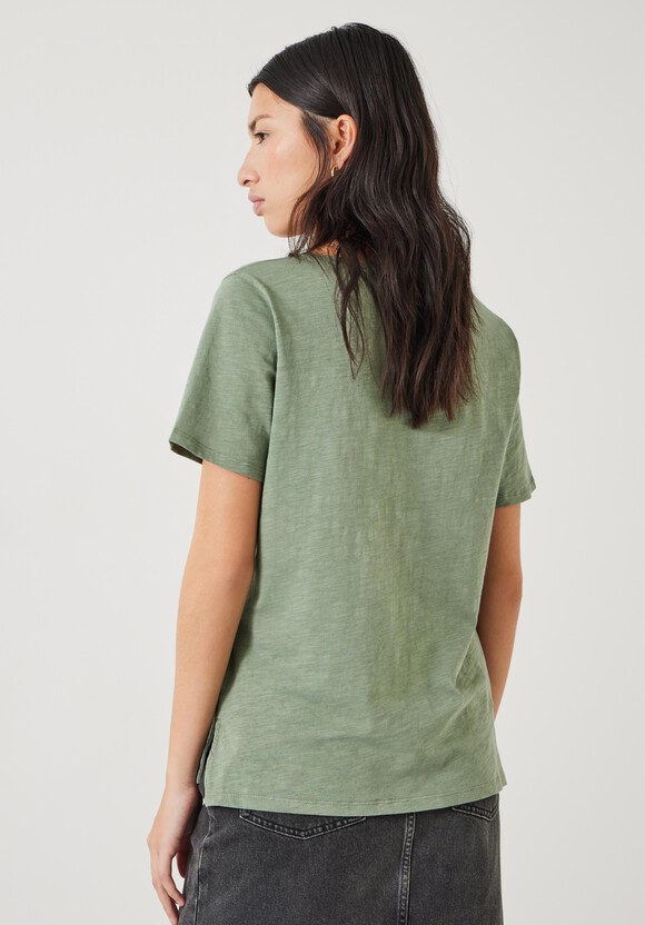 Kali Cotton Slub V-Neck T-Shirt