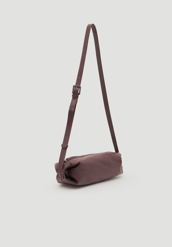 Leather Barrel Crossbody Bag