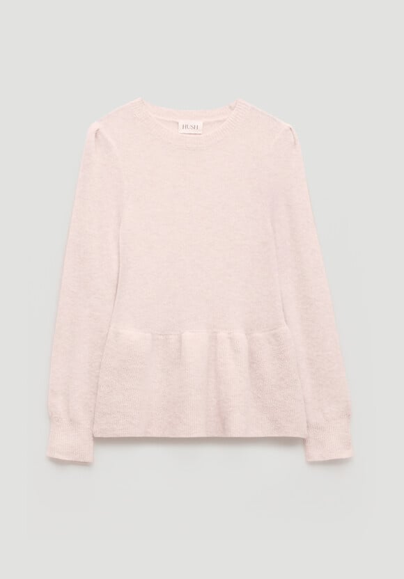 Wool Blend Peplum Top