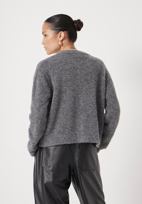 Crew Neck Boxy Cardigan
