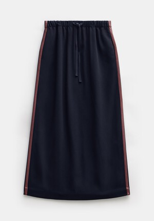 Petunia Side Stripe Midi Skirt