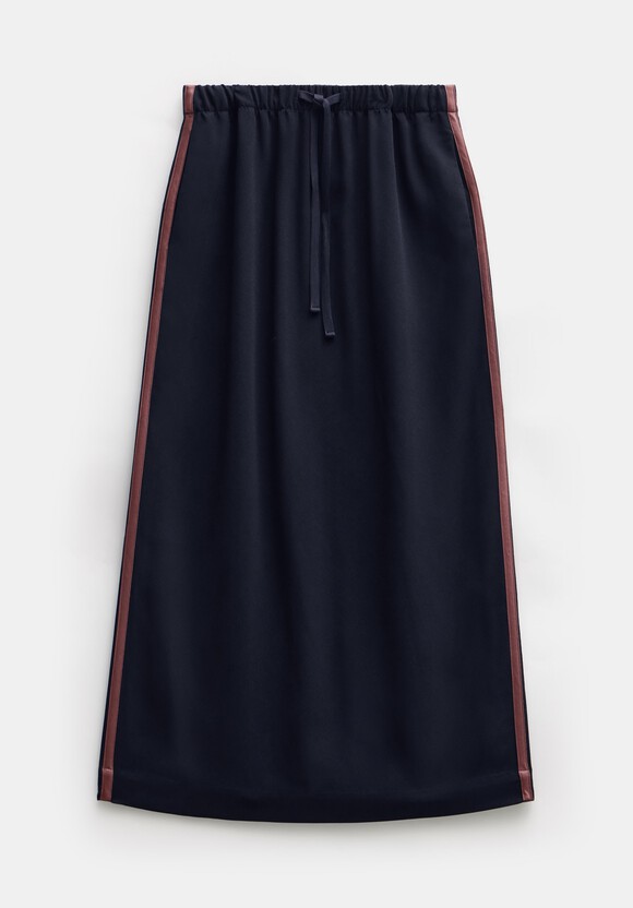 Petunia Side Stripe Midi Skirt