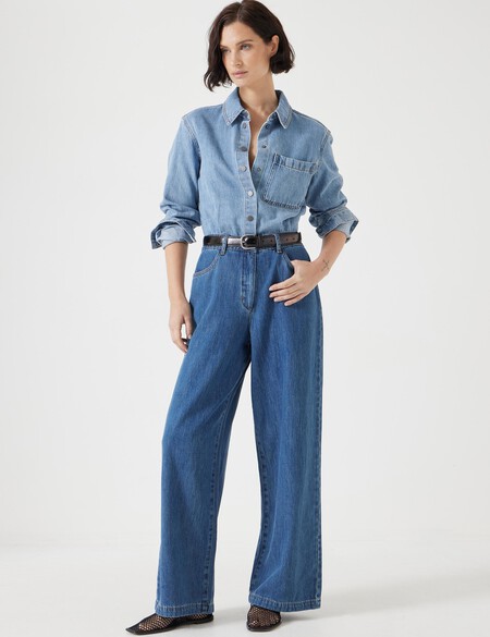 Two Tone Evelyn Denim Jumpsuit