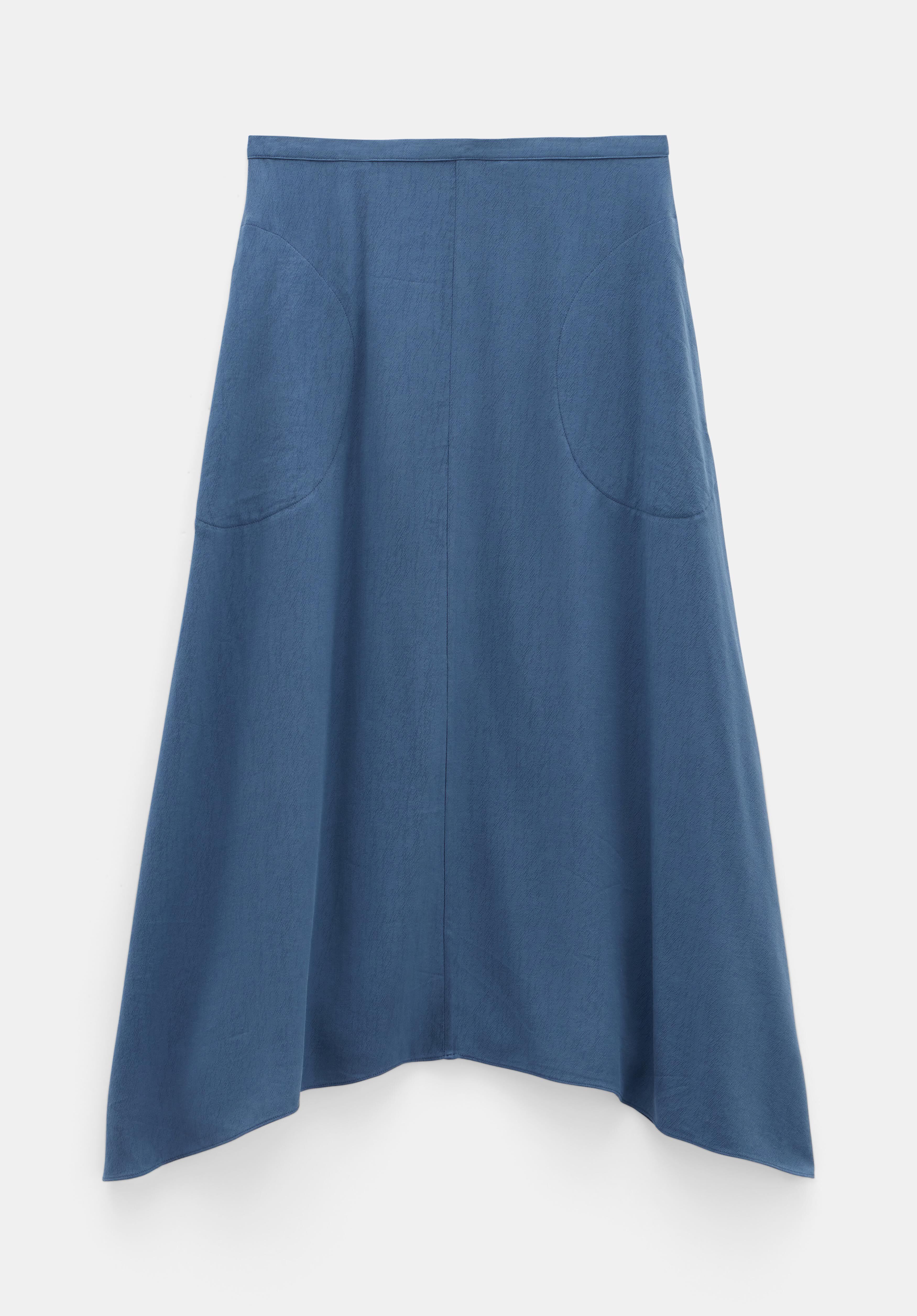 Layla Textured Midi Skirt | Vintage Indigo | hush