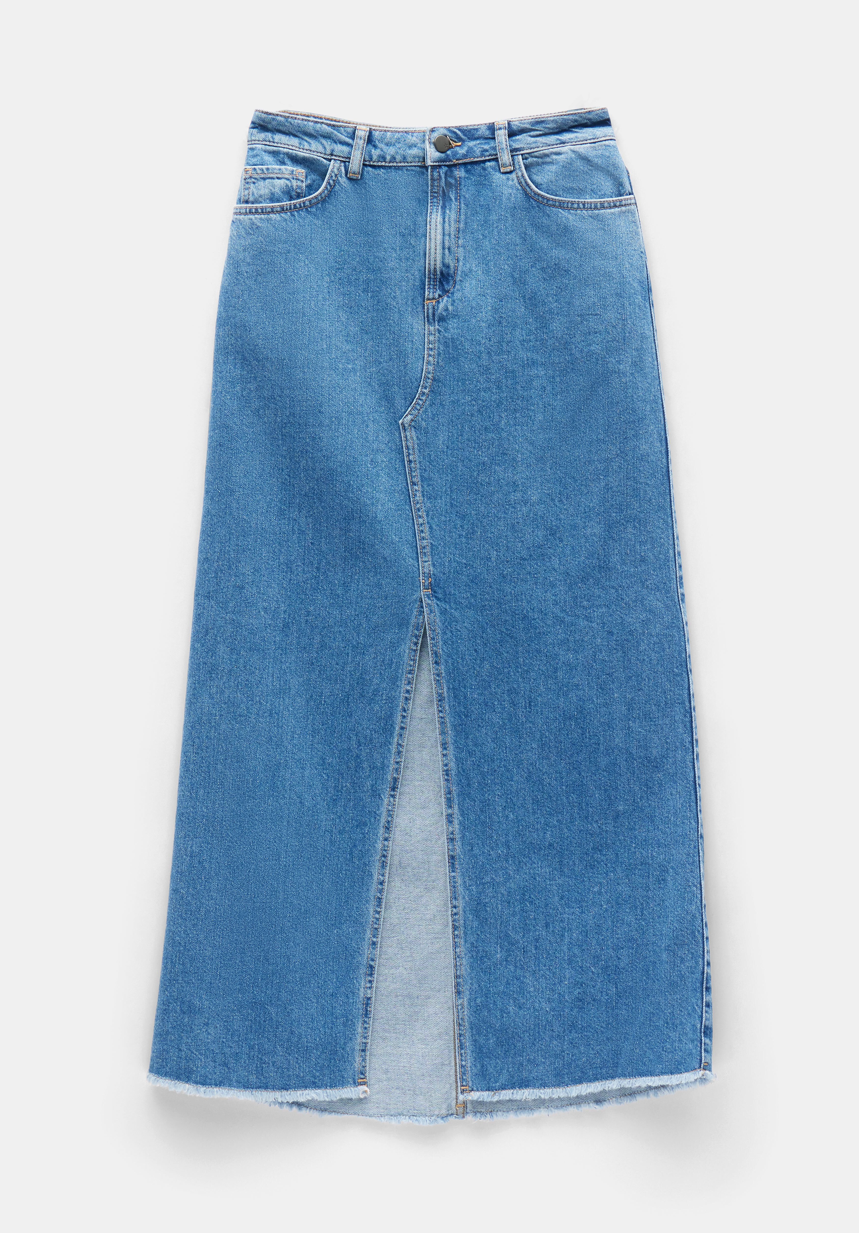 Rachelle Denim Maxi Skirt Mid Authentic Blue hush