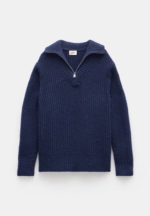 Ella Zip V Neck Jumper
