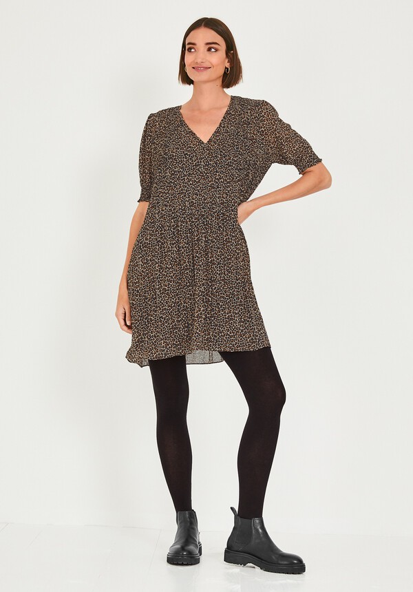 Pepa Pleated Mini Dress