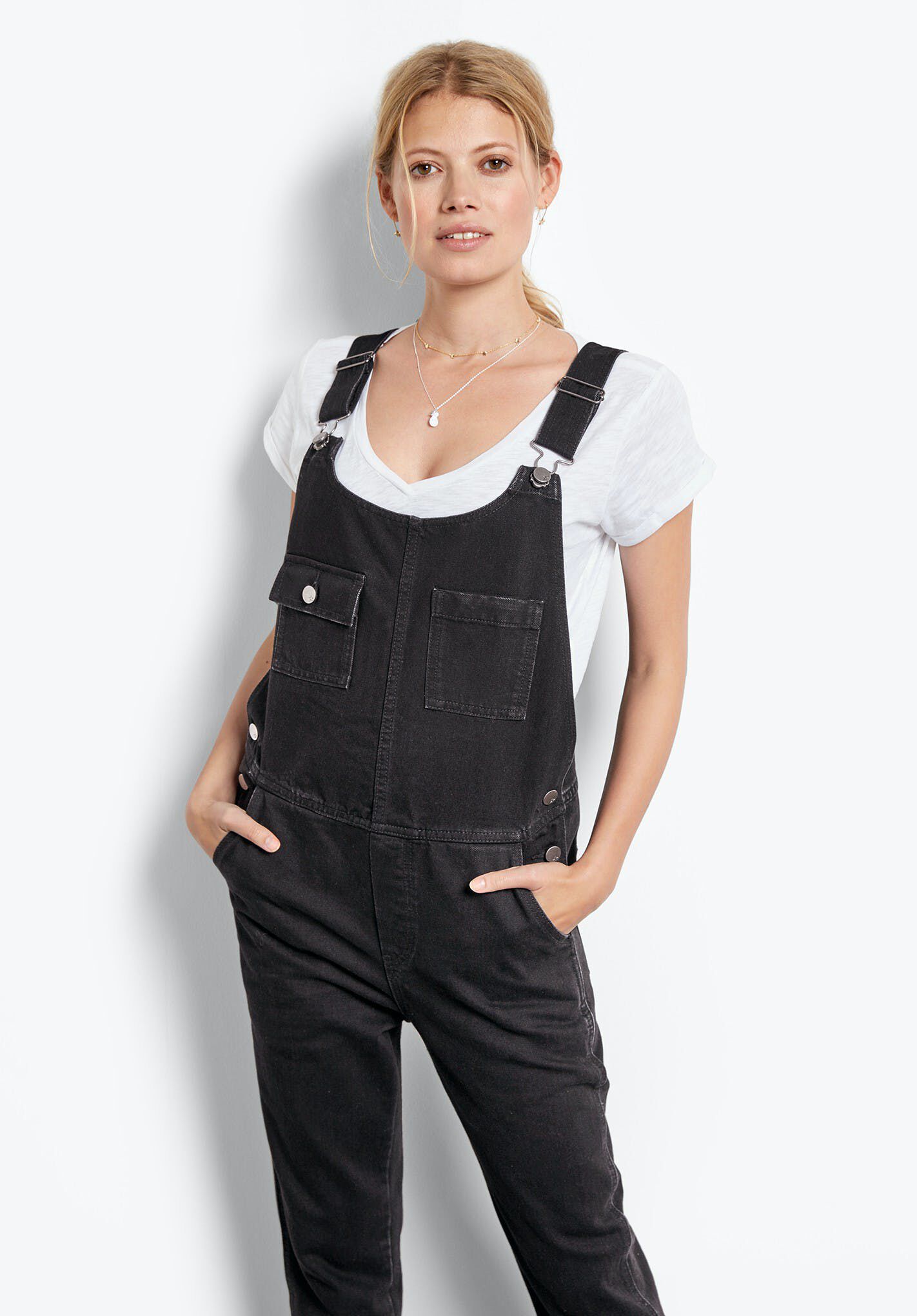 Dungarees | Denim Dungarees | Black | hush
