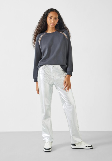 Aurelia Metallic Raglan Sweatshirt