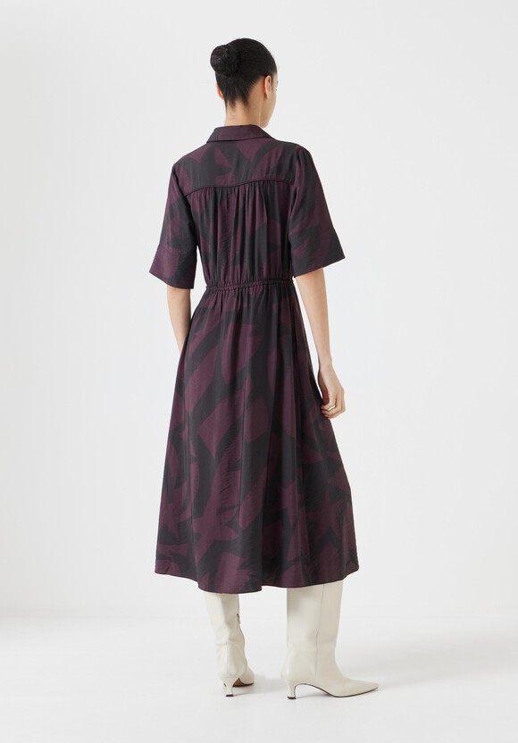 Air Flow Short Sleeve Midi Shirt Dress