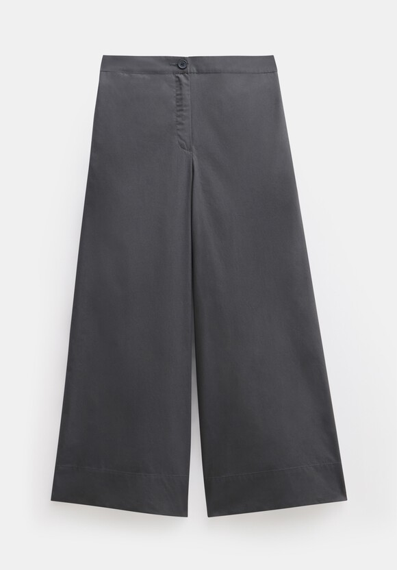 Lightweight Cotton Wide Leg Cropped Trousers