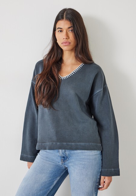 Ellison Contrast Stitch Sweatshirt