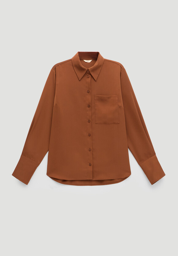 Long Sleeve Satin Shirt