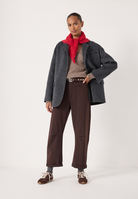 Cordi Barrel Leg Tailored Trousers