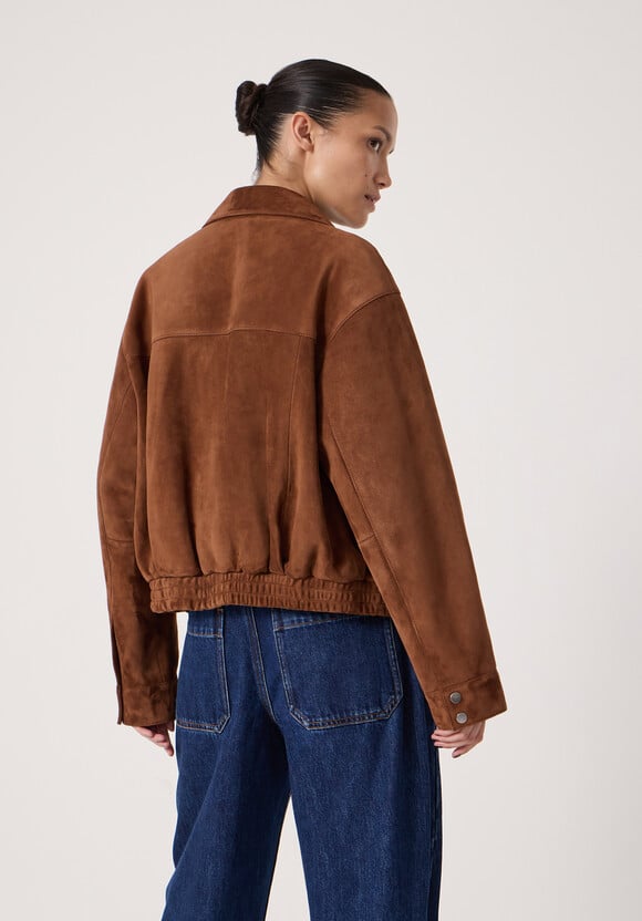 Suede Bomber Jacket
