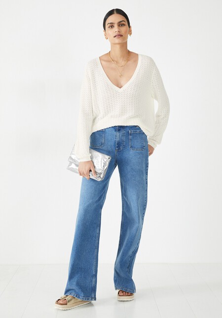 Izzie Knitted V Neck Jumper