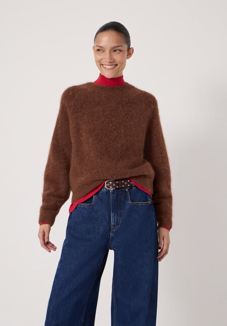 Crew Neck Alpaca Wool Jumper