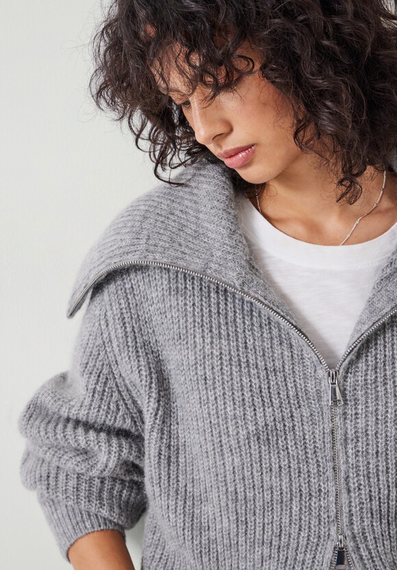 Zanna Wool Blend Zip Cardigan