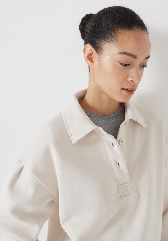 Cropped Polo Sweatshirt
