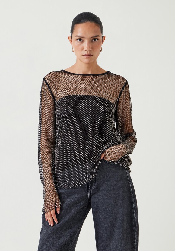 Una Sparkle Long Sleeve Top