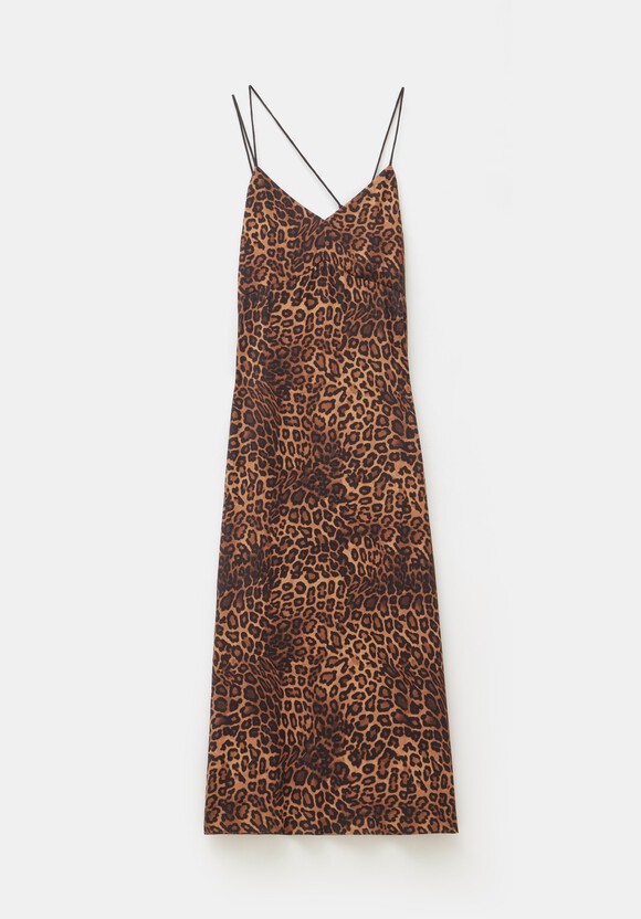 Printed Midi Slip Dress