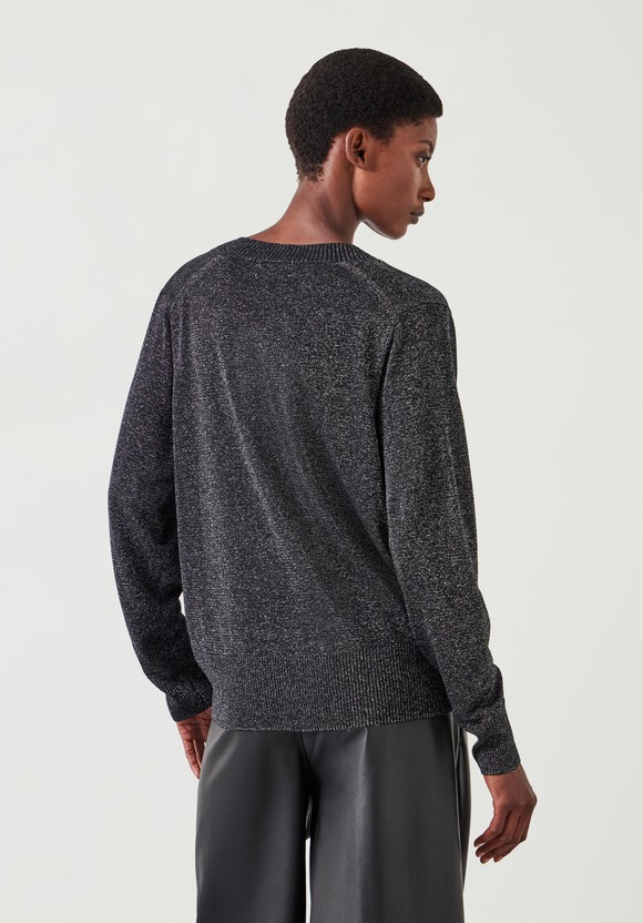 Gracey V Neck Metallic Jumper