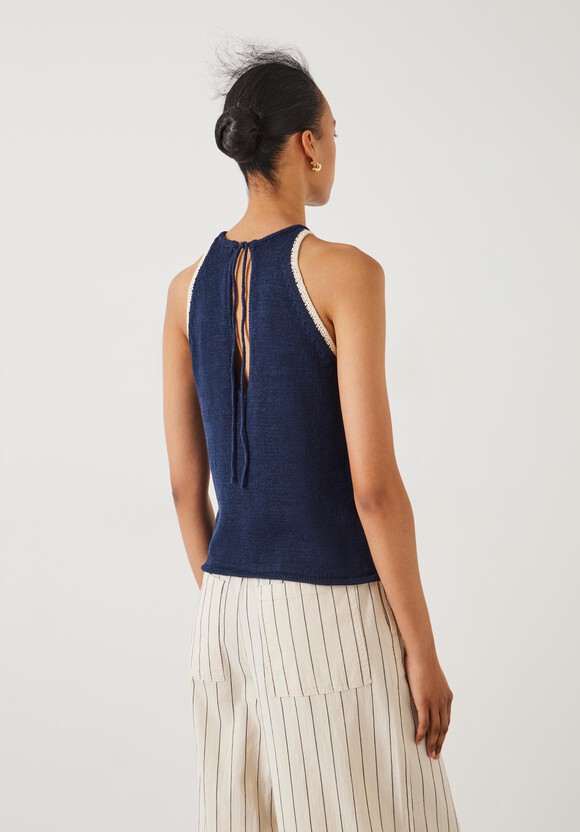Keekee Contrast Stitch Knitted Vest Top