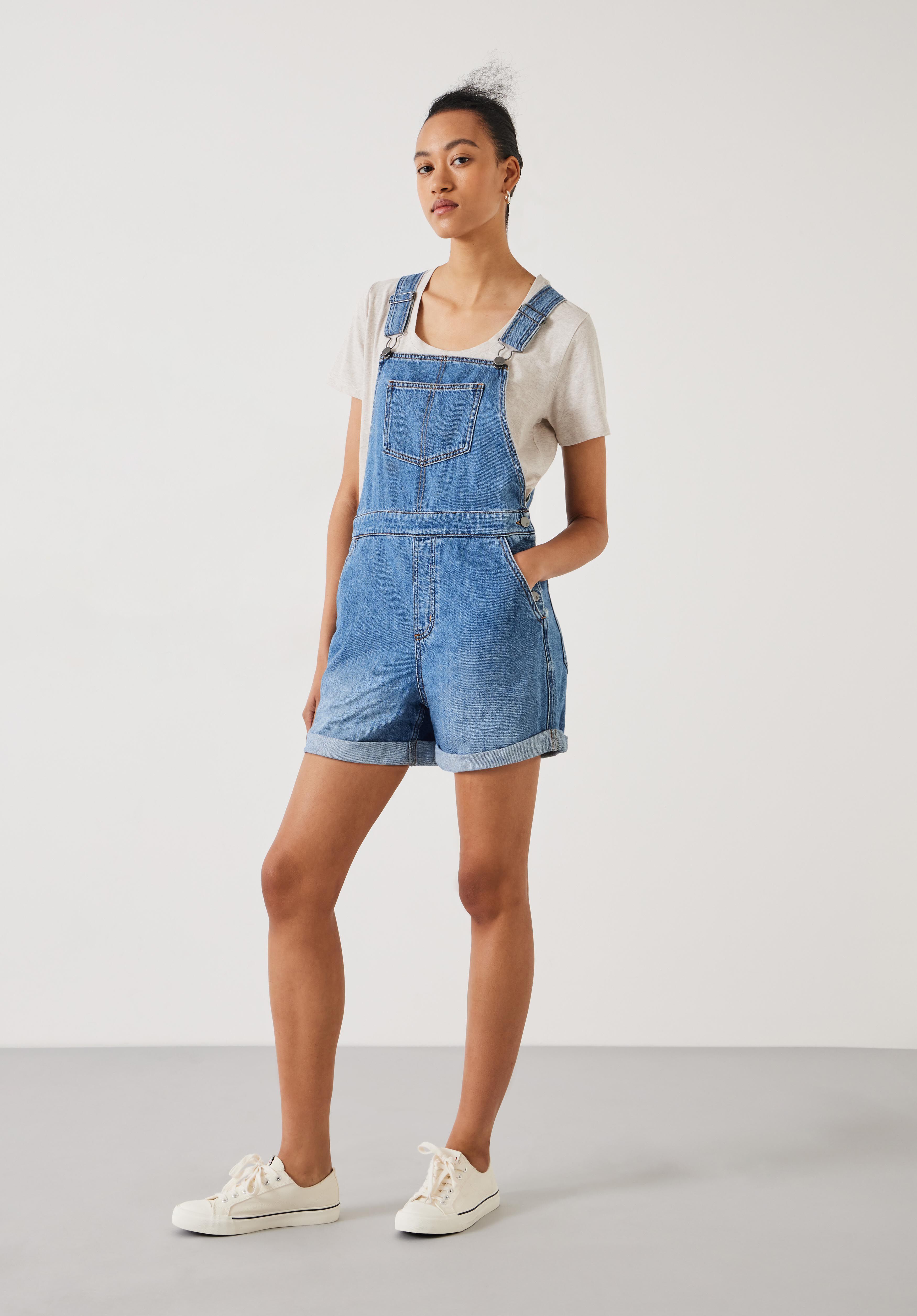 Girls clearance dungaree shorts