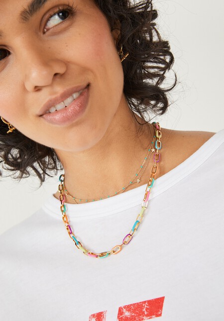 Everly Enamel Chain Necklace
