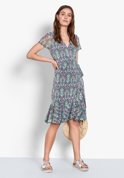 Jersey Frill Wrap Dress