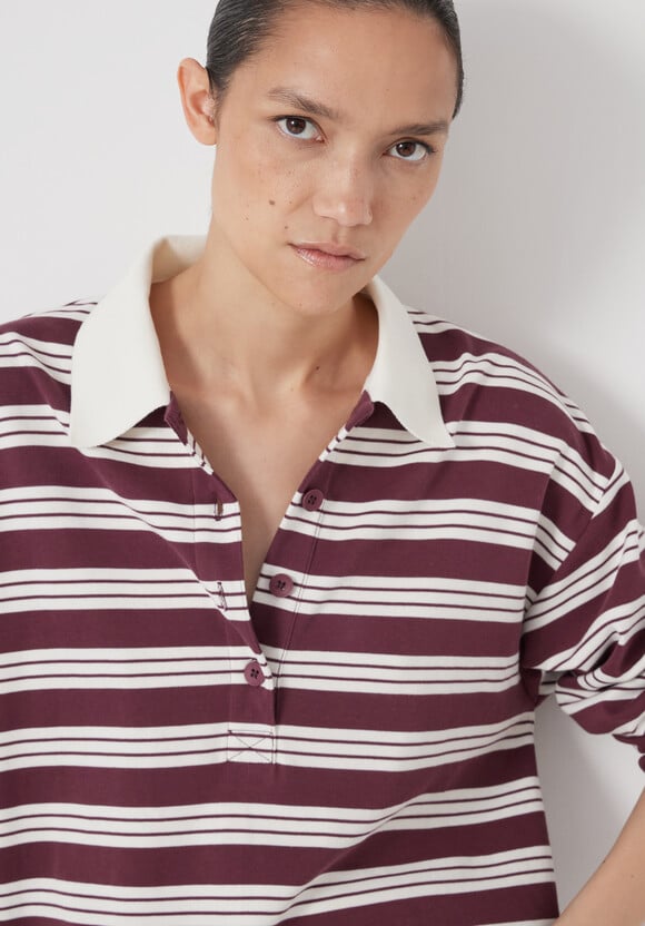 Striped Polo Top