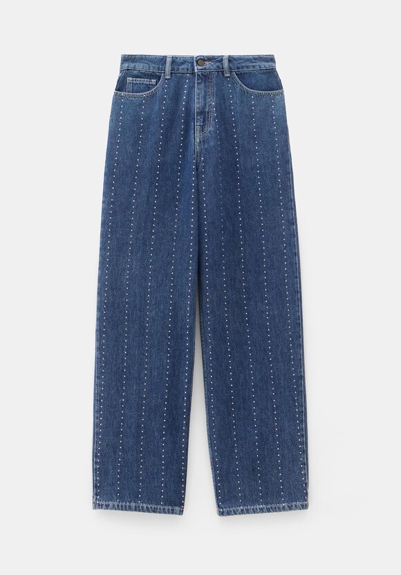 Rhinestone Stripe Jeans