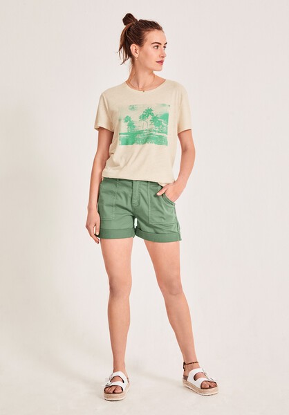 Printed Palm Tree Tee