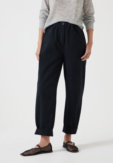 Jack Barrel Leg Pull On Trousers