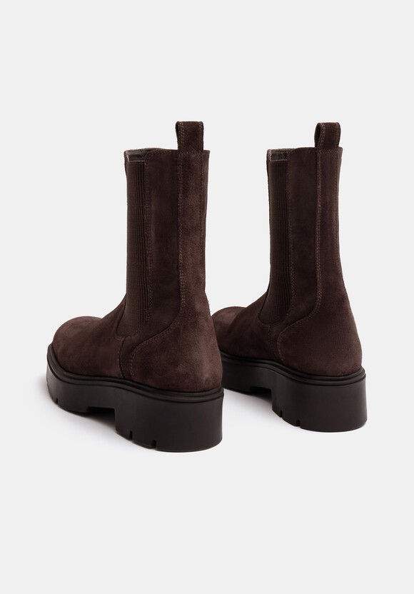 Chunky Suede Chelsea Boots