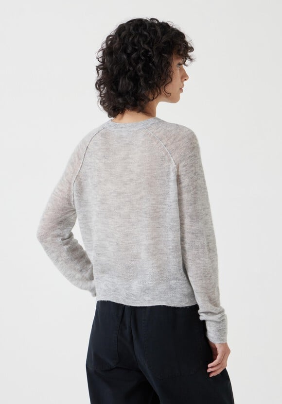 Elsie Gauzy Wool Blend Crew Jumper