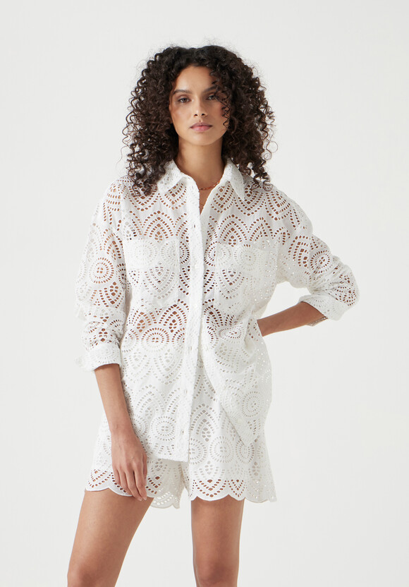 Cotton Broderie Shirt