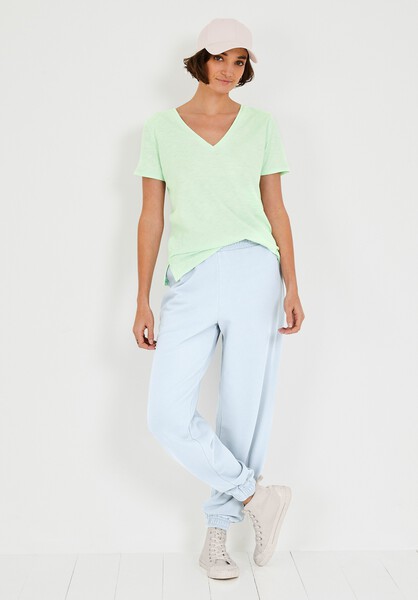 Cali Cotton Slub V Tee