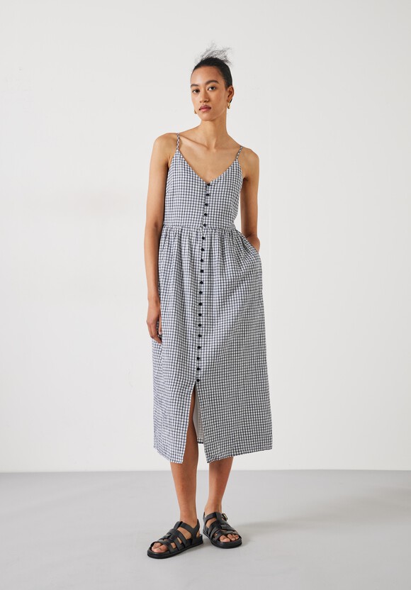 Callie Check Midi Dress