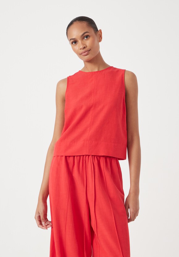 Vera Linen Blend Shell Top