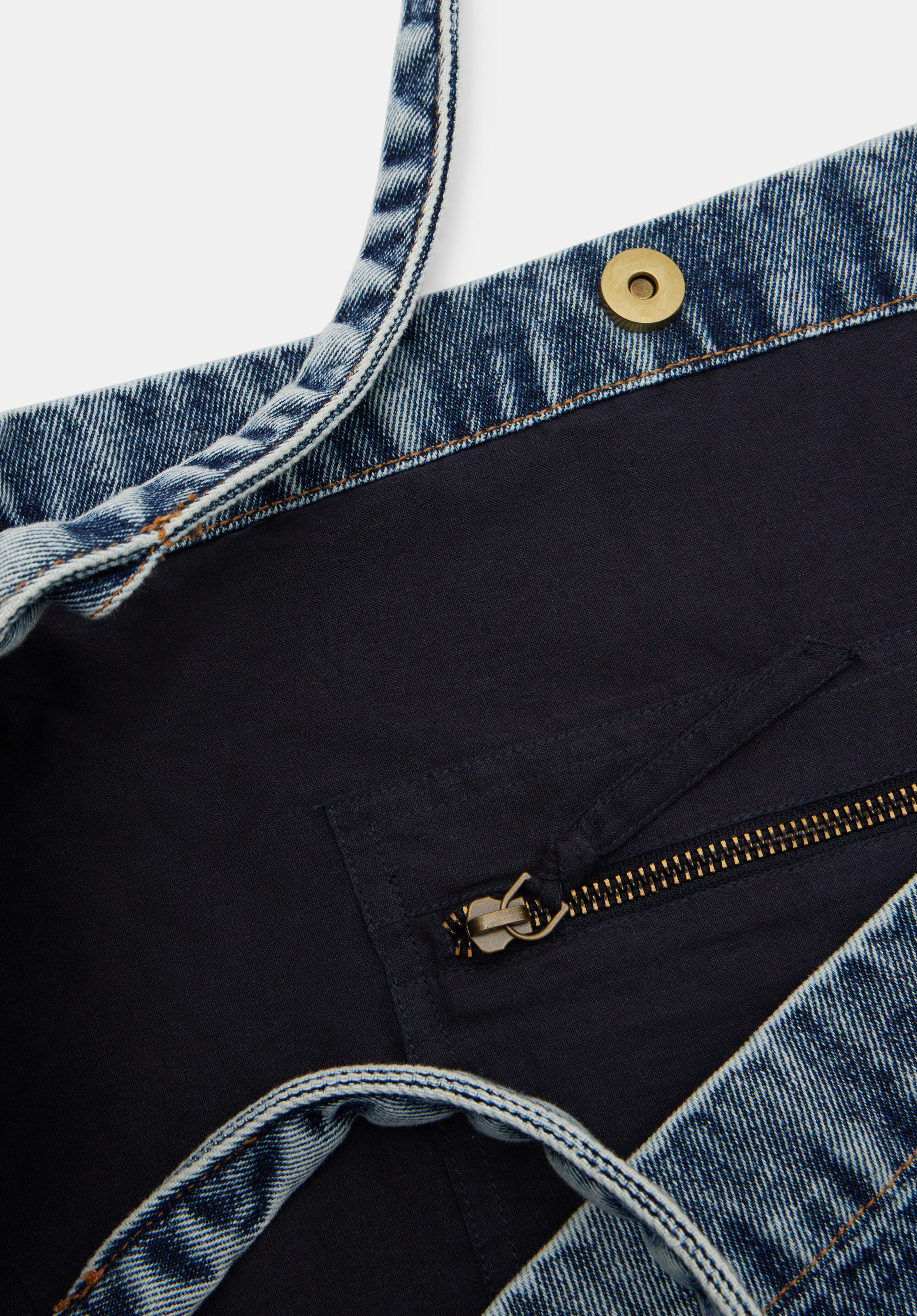Oversized denim tote bag clearance