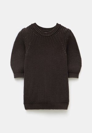 Jessie Cotton Puff Sleeve Ribbed Top