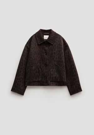 Pure Wool Leopard Double Faced Jacket