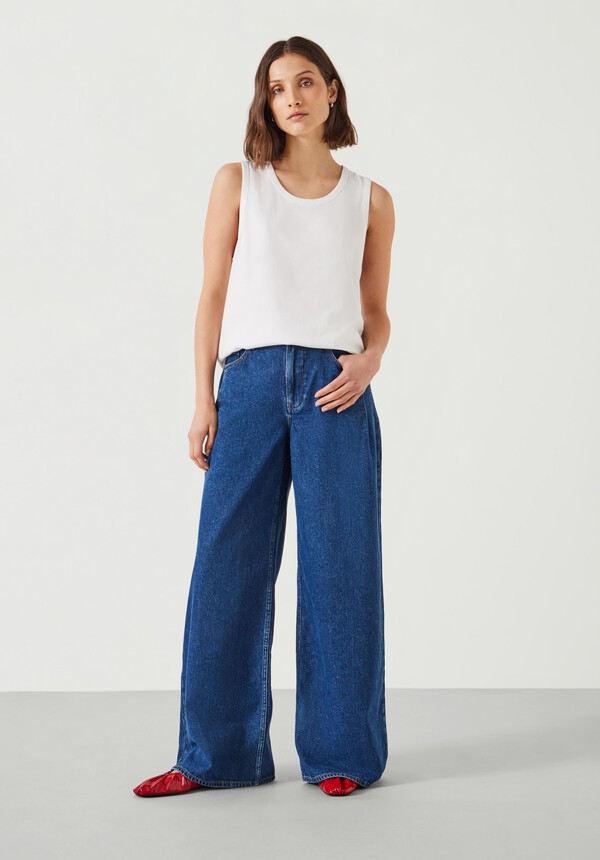 Nova Pintuck Wide Leg Jeans