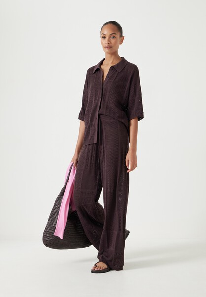 Patchwork Stitch Knitted Trouser