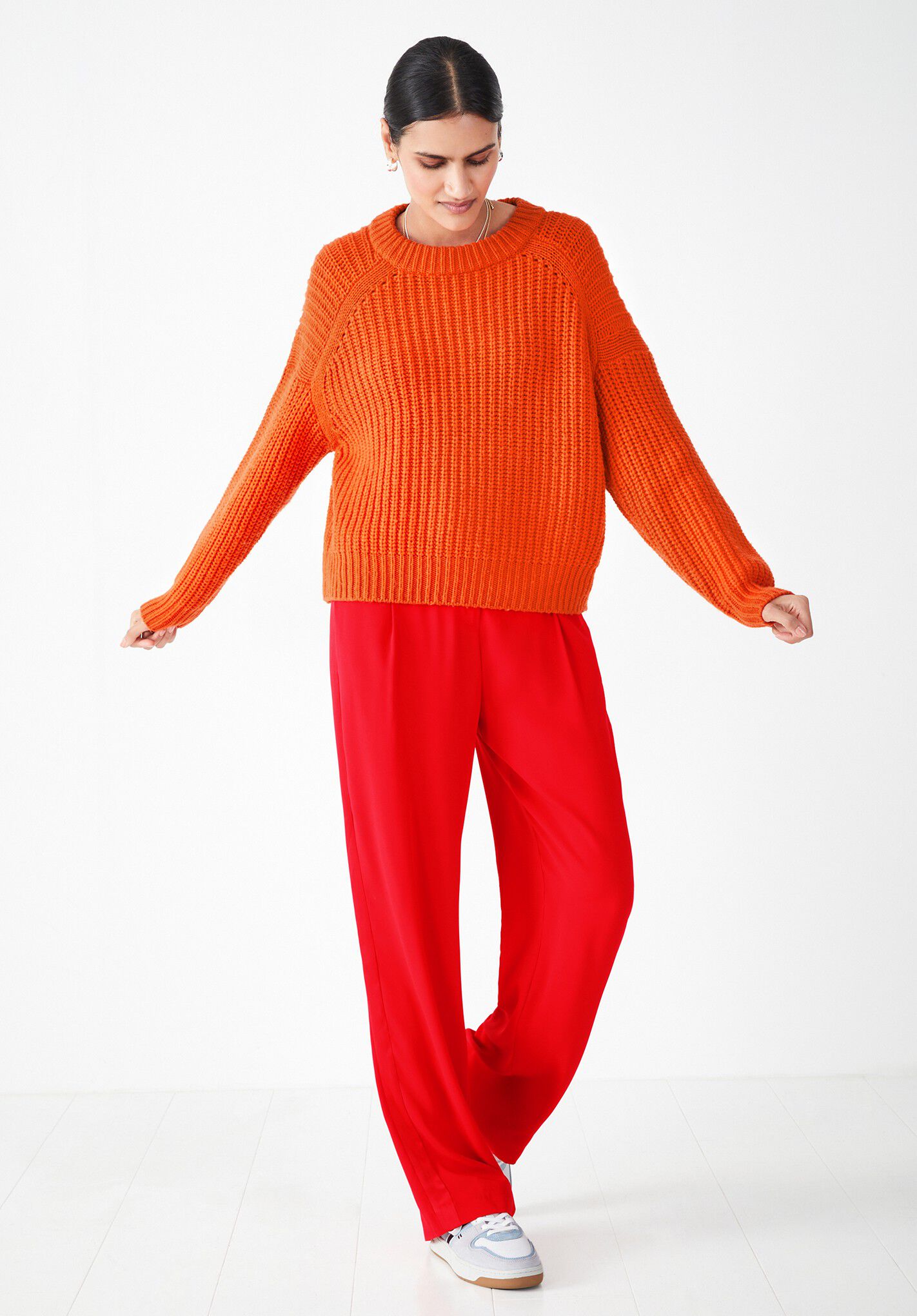 Emerson Chunky Jumper Tangerine Tango hush