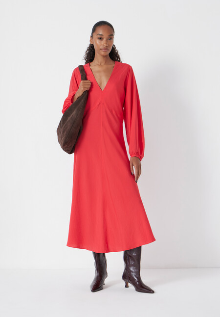 Grace V-Neck Long Sleeve Dress