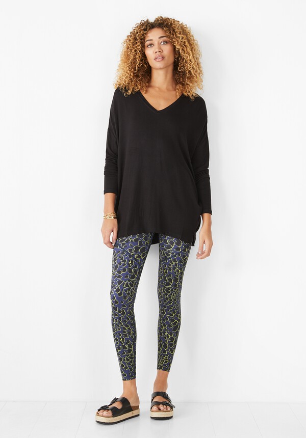 V Neck Wide Jersey Top 