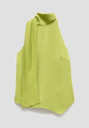 Halter Neck Satin Top