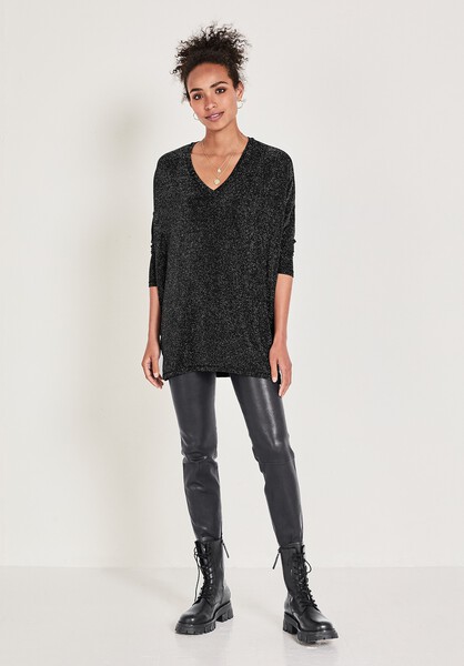 Dahlia V-Neck Glitter Top